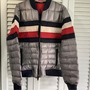 Tommy Hilfiger Gray and Red Puffer Ski Jacket
